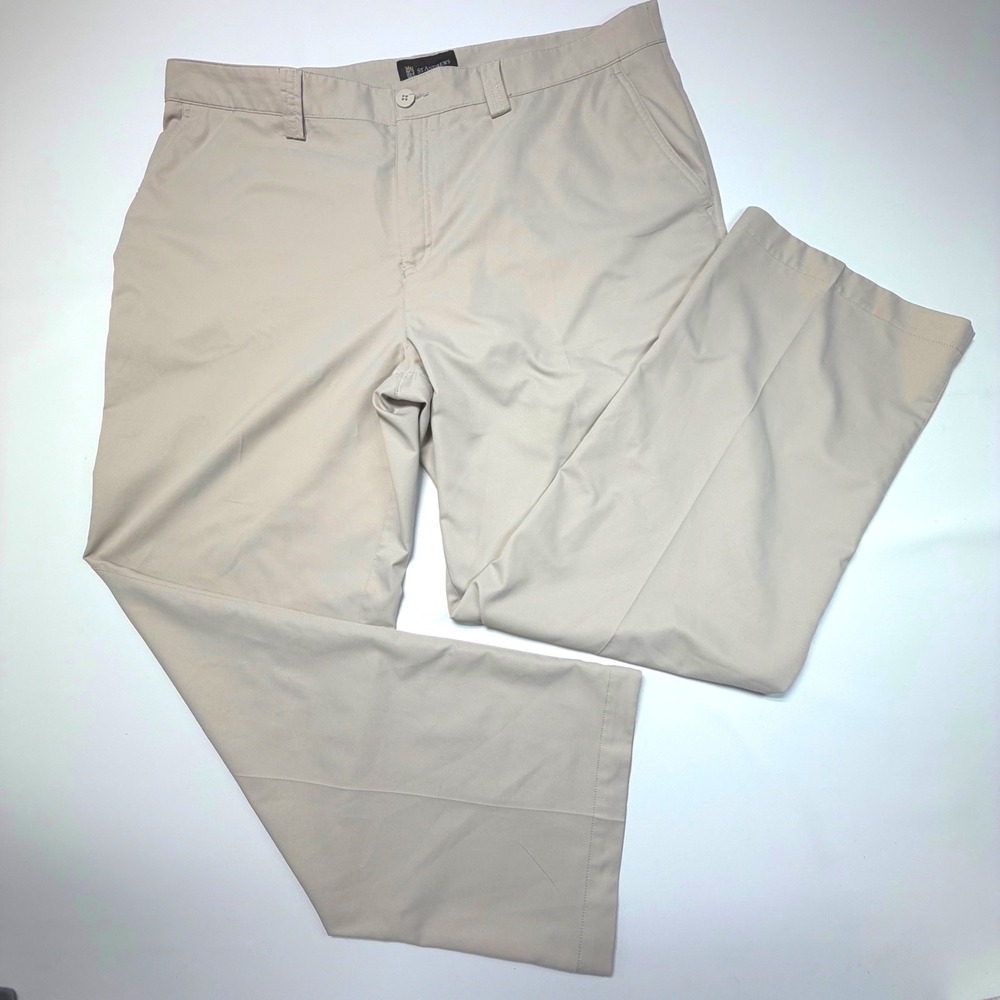 St Andrews Scotland Golf Pants Khaki Performance Mens 40x30